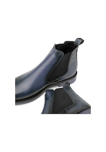 Ducavelli Edinburg Hakiki Deri Kaydırmaz Taban Chelsea Günlük Bot Lacivert