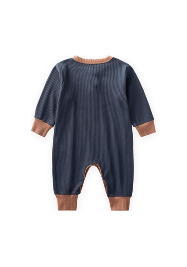 Biye Detaylı Tulum 0-2 Yaş Lacivert Lacivert