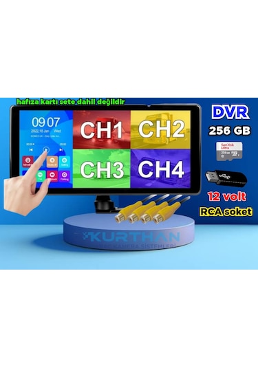 10,36 İnç 4k Dokunmatik Ekran Fm Usb Mp5 Mirrorlink Dvr Kamerasız