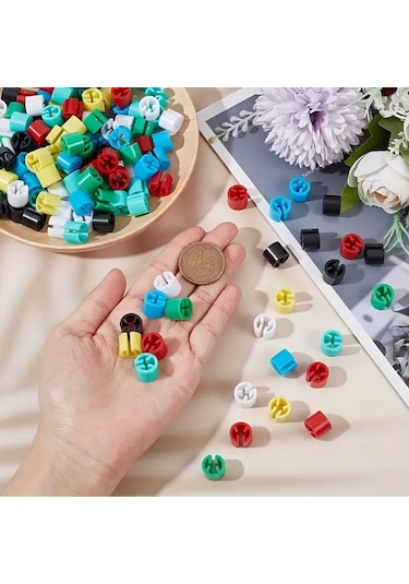 Askı İçin Baskısız Floresan Sarı ' Benden Boncuğu 100 Adet