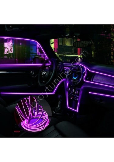 Araç İçi Neon Aydınlatma Mor 1 Metre