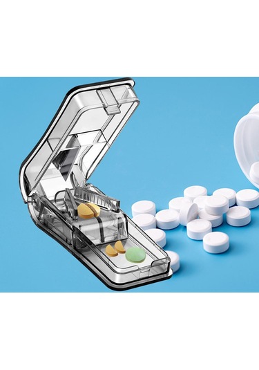 Suntek Magideal Çoklu Hap Kesici Kutusu Kutu Ayırıcı Şeffaf-siyah Siyah - Şeffaf