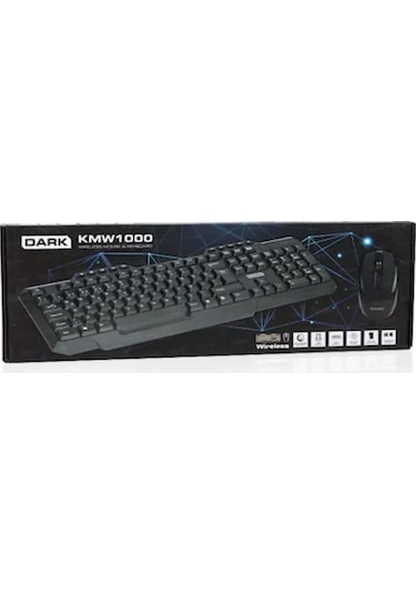 Dark DK-AC-KMW1000 Kablosuz Multimedia Q Klavye Mouse Set