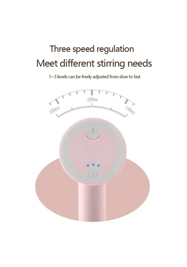 Jialan Taşınabilir Elektrikli Yumurta Çırpıcı Ve Mikser - Usb Pembe