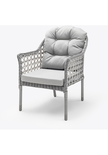 Zen Masalı Çay Seti Bahçe Ve Balkon Mobilyası Takımı 1+1+1+1+ Çap 110 Masa ,gri Gri