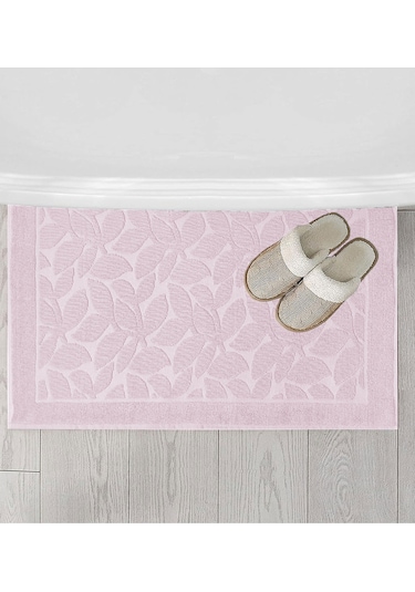 Mira Home Banyo Ayak Havlusu % 100 Pamuk Desenli 50x70 Cm Soft Mürdüm
