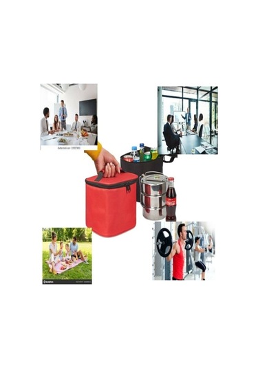 Ankaflex Çok Amaçlı Soğuk Sıcak Tutucu Sefer Tası Ve İçecek Taşıma Çantası Kırmızı