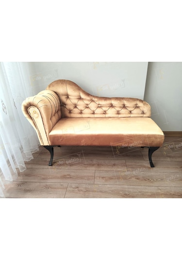 Dekoratif Bihter Koltuk Josefin Puf 130 Cm Siyah Ayak Lila