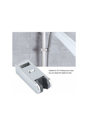 Krom Plastik Ayarlanabilir Yükseklik Kare Duş Sürgülü Bar Değişimi Diğer