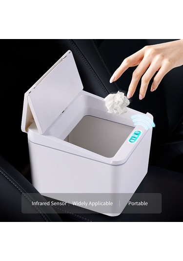 Tenfowee 6l Akıllı Dokunmatik Olmayan Çöp Kovası: Otomatik Kapaklı, Usb Şarjlı, Ev Ve Ofis İçin İnfrared Sensörlü Beyaz Tenfowee 6l Akıllı Dokunmatik Olmayan Çöp Kovası: Otomatik Kapaklı, Usb Şarjlı, Ev Ve Ofis İçin İnfrared Sensörlü Beyaz