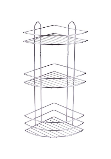 Metal Tel Köşe Şampuanlık Üçlü 22X22
