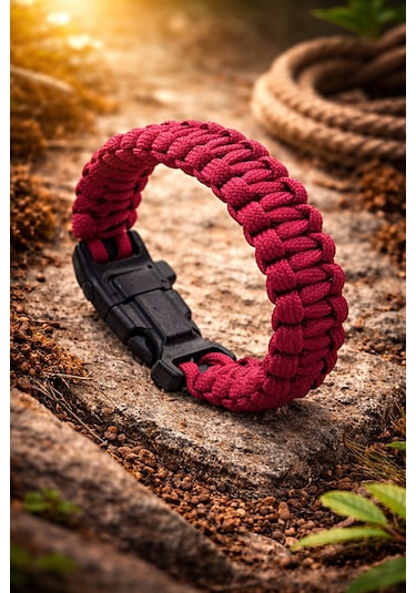 Dağcı Paracord Bileklik Kırmızı Diğer