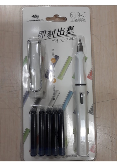 Jinhao Dolma Kalem Opak Ef 0,38 Uç+5 Kartuş - Renk Seçenekli- Opak Elma Yeşili