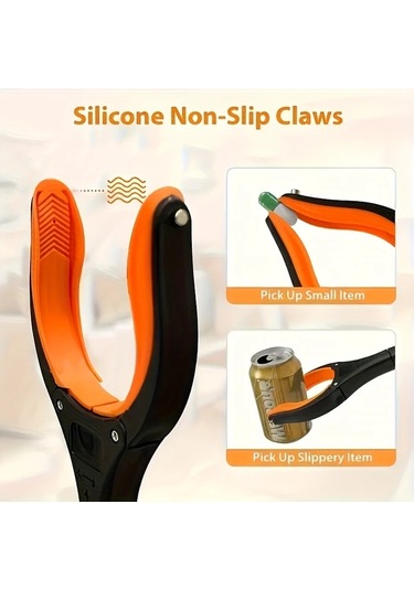 Oldfriend 4 Renk Seçeneği Gri Beyaz Hafif Alüminyum Döner Tutamaklı Çöp Maşası