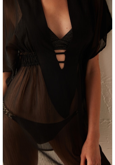 Penti Siyah Basic Kaftan Plyk7c8322ıy-bk5 Siyah
