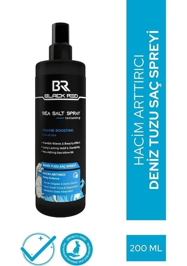 Black Red Saç Sea Salt Deniz Tuzu Saç Spreyi & Seal Salt Paste Saç Şekillendirici Mat Wax 2'li Set