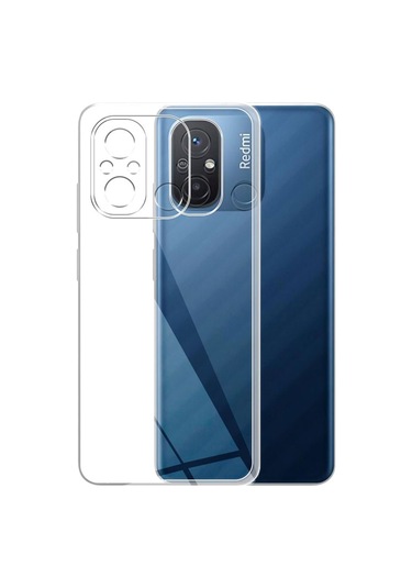 Logis Redmi 12c Kılıf Süper Silikon Şeffaf Şeffaf