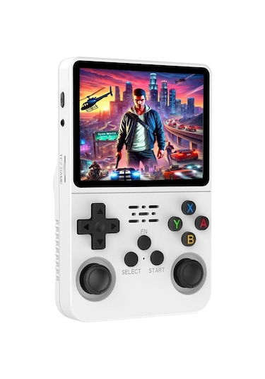 Konsol Plus R36S 3.5" IPS Ekran 15 000 Oyun 64 GB Retro El Oyun Konsolu - Beyaz