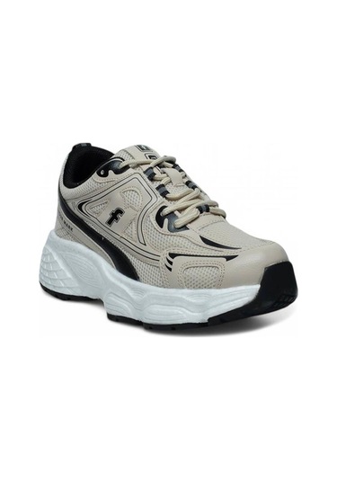 Celira Flt Bej Siyah Fileli Kadın Sneaker Spor Ayakkabı Siyah