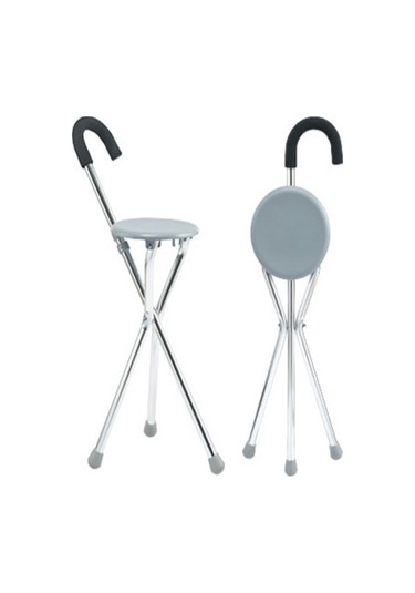 Oturaklı Alüminyum Medikal Baston Hasta Denge Bastonu