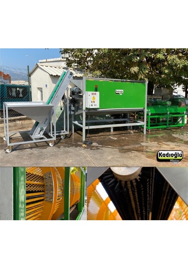 Kadıoğlu Magnum 3 - 3 Metre Çift Tamburlu Fırçalı Yatay Ceviz Soyma Makinesi