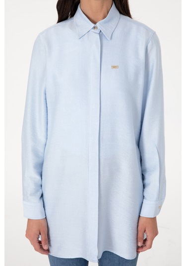 U.s. Polo Assn. Kadın Açık Mavi Gömlek Tunik Dokuma 50306411-vr003 Acık Mavı