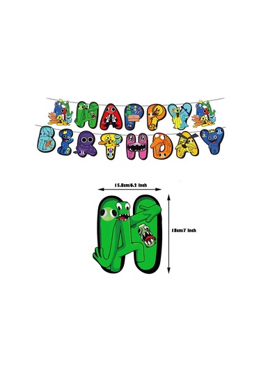 Roblox Rainbow Friends 2 Temalı Parti Aksesuarları Seti Balon Seti Diğer