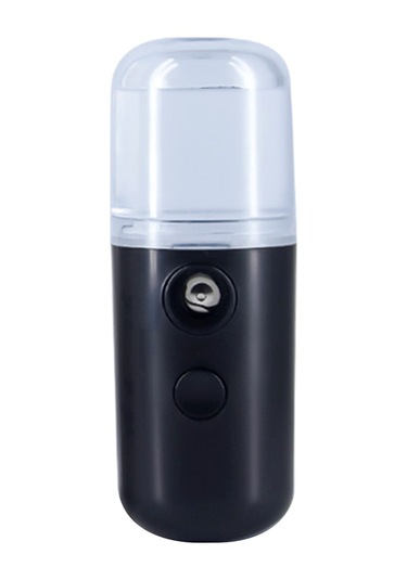 Vkemall Siyah Mini Taşınabilir Nano Sprey Cilt Nemlendirici, 30ml Su Deposu, Tek Tuşlu Kontrol, Soğuk Buhar, Makyajı Bozmayan Güzellik Aleti