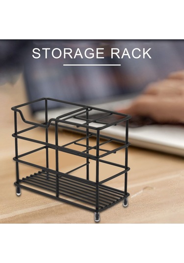 Xurunkeji Paslanmaz Çelik Diş Fırçası Tutucu, Elektrikli Diş Fırçası İçin Çok İşlevli Banyo Diş Macunu Tutucu Standı, Siyah Siyah