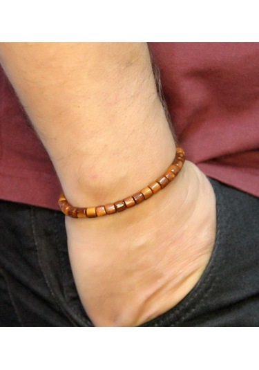 Doğal Kuka Ağacı Erkek Asansörlü Ayarlanabilir 33'lük Tesbih Bileklik Eub121