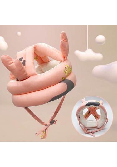 Dinosaurs Bebek Güvenliği Şapka Kask Yumuşak Anti-sonbahar Yürüyüş Koruma Pembe Elk