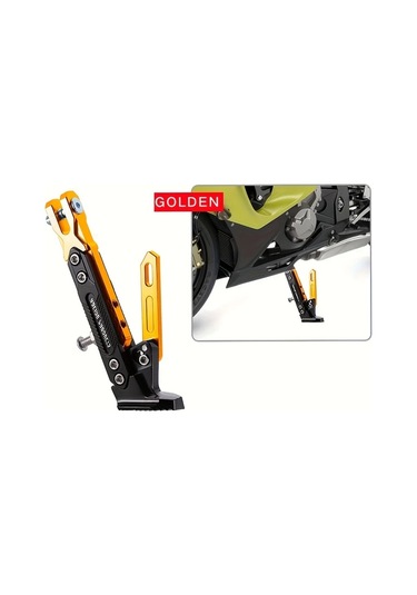 Chuangyinshop Cool Blue Universal Elektrikli Araç Tek Destek Motor Modifikasyon Yan Ayak Braketi Yaylı