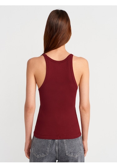 Dilvin 21143 Kolsuz Askılı Top-açık Bordo Açık Bordo