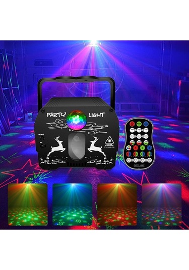 Cbtx Noel Taşınabilir Lazer Işığı Ses Sahne İçin Saplı Uzaktan Kumanda İç Mekan Işığı