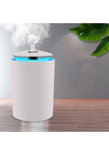 Ruicoo Beyaz Mini Nemlendirici 260ml - Ev İçi Hava Temizleyici Aromaterapi Makinesi Led Işıklı Sessiz Çalışma