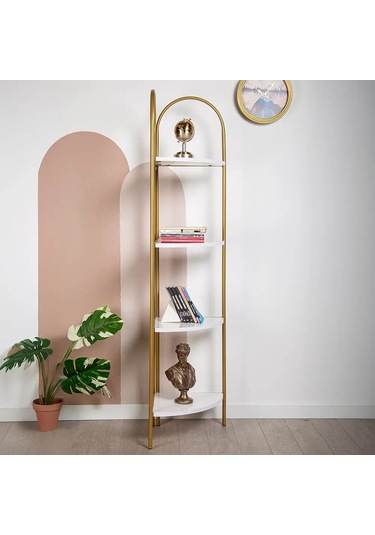 Artemis Gold Metal 4 Katlı Kitaplık Gold