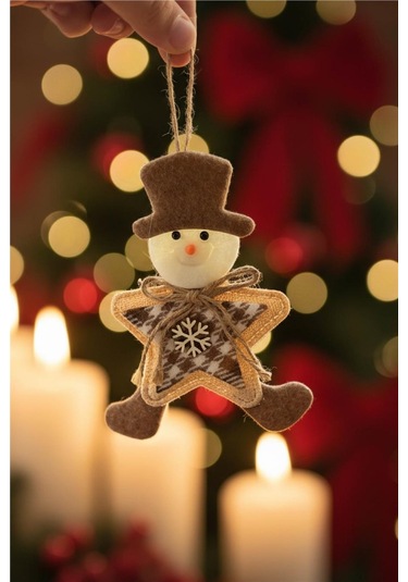 Yılbaşı Ağaç Süsleri Koleksiyonu- Kardan Adam Şapkalı Ağaç Süsü