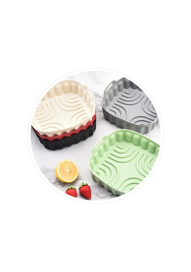 Xurunkeji Adet Air Fryer Silikon Fırın Tepsisi Yeniden Kullanılabilir Kare Air Fryer Tava Silikon Kalıp Mikrodalga Pedleri Pişirme Matı Tencere Tepsisi, E Yeşil Xurunkeji Adet Air Fryer Silikon Fırın Tepsisi Yeniden Kullanılabilir Kare Air Fryer Tava Silikon Kalıp Mikrodalga Pedleri Pişirme Matı Tencere Tepsisi, E Yeşil