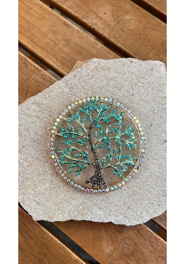 Büyük Hayat Ağacı Broş Çok Renkli