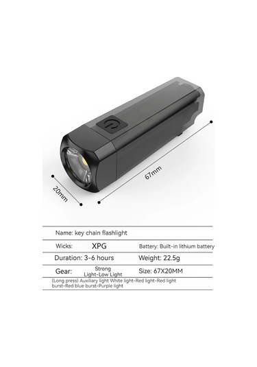 Cbtx Mns3 Açık Anahtarlık Mini El Feneri Manyetik Acil Aydınlatma Aracı Taşınabilir Led Gece Lambası