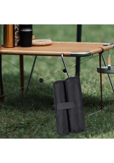 Homyl Gölgelik Kum Torbası Çadır Ağırlıkları Çanta Siyah