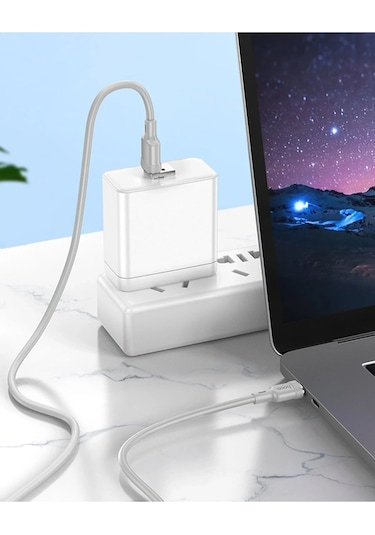 Hoco. U131 1.2m 2in1 Usb Ve Type-c To Type-c Şarj Data Kablosu - Gri