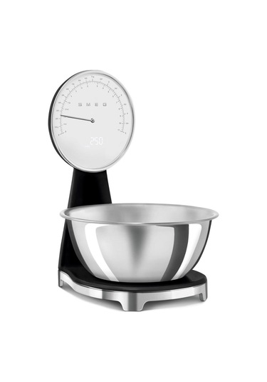 Smeg 50's Style Retro Siyah Analog Mutfak Tartısı Ksf01blww