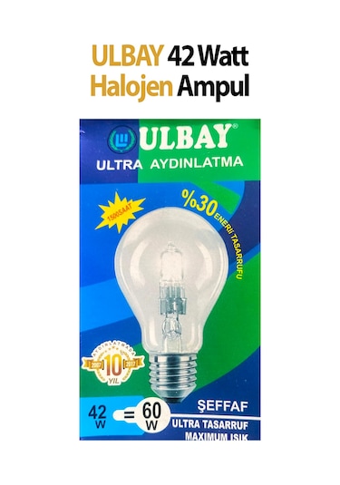 Halojen Ampul 42 Watt Dimmer Uyumlu