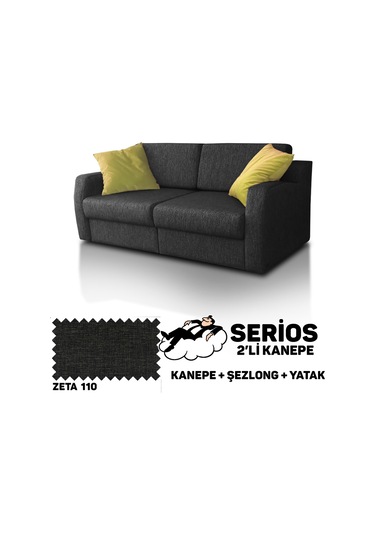 Serios Şezlonglu Yataklı Kanepe - Zeta 110