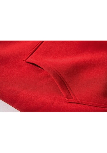 Lucifer Text Kırmızı Reglan Kol Unisex Sweatshirt Hoodie Kırmızı