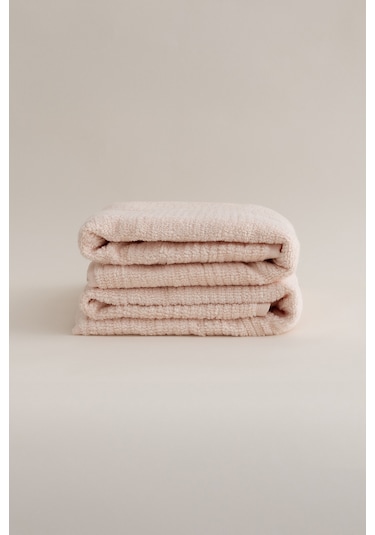 Ivory Somon Fitilli Mikro Fiber %100 Pamuk 2li Banyo Havlusu Seti Somon