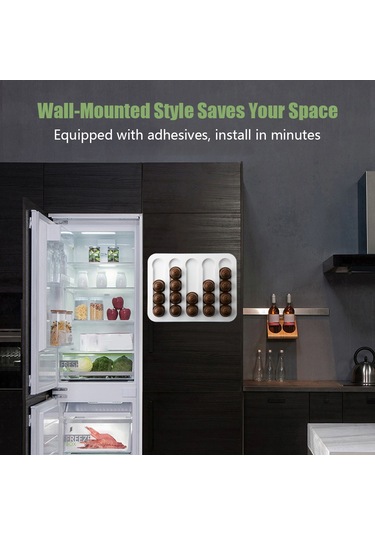 Xiyyadms Duvar Takılı Kahve Kapsülü Organizatörü, 8 Adet Kapasiteli, Akrilik Materyal, Tutarlı Ve Estetik Tasarım, Kf-a08 Modeli Beyaz