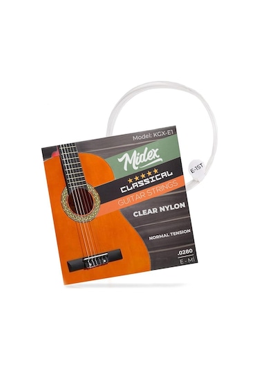 Midex E-1st Klasik Gitar E Mi Teli Tek Tel