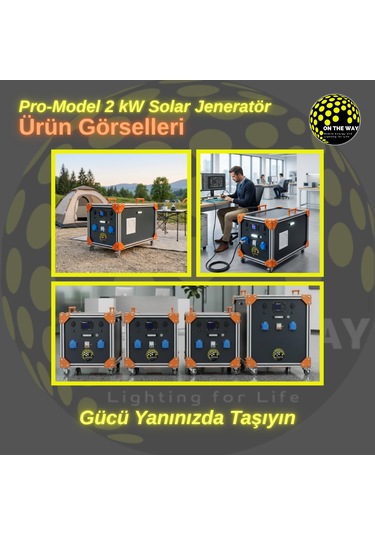 Otw Pro-model 2000w Mobil Güç İstasyonu Lifepo4 Bataryalı Solar Jeneratör